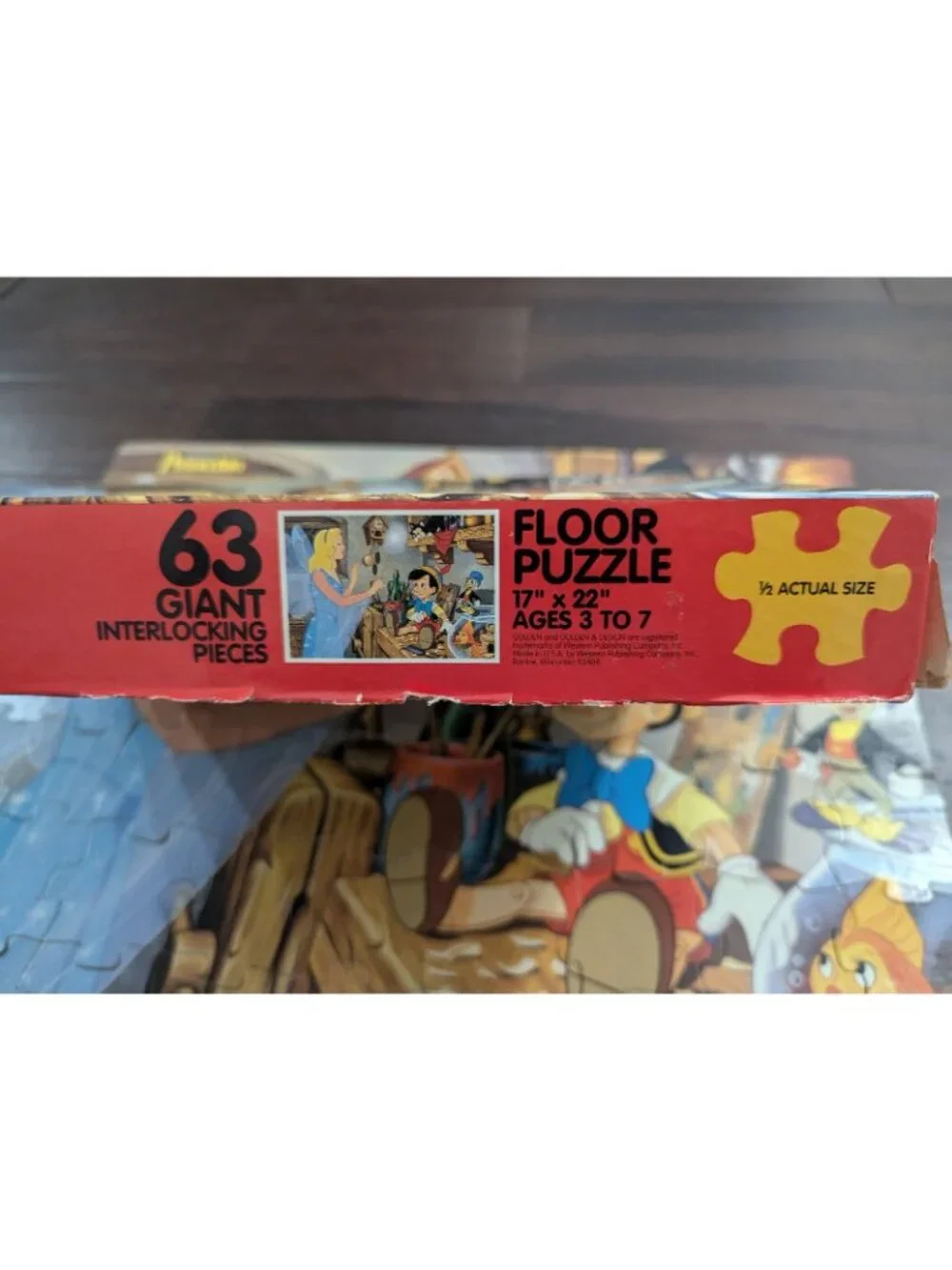 Lot of 3 Vintage Boys Jigsaw Puzzles Complete MB Garfield Batman Pinocchio